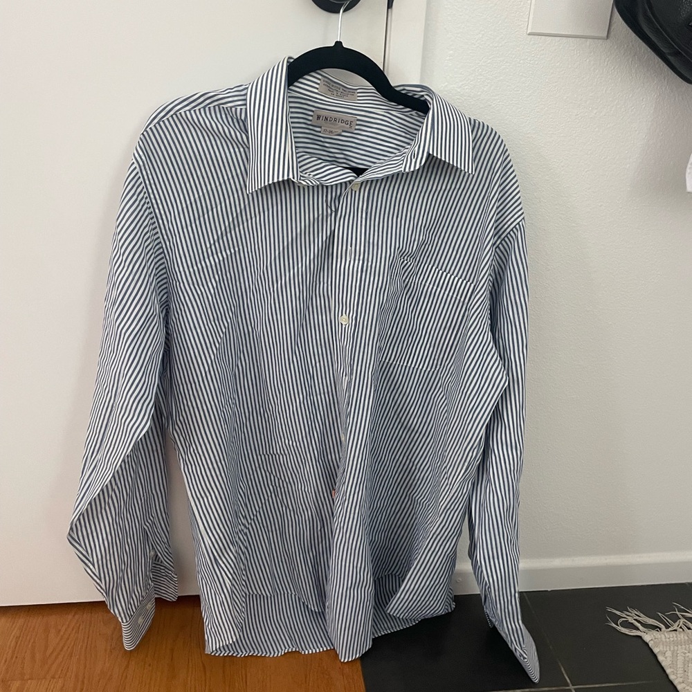 Windridge 17-36 stripped button up shirt